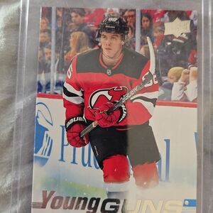 Gold Medal Winnig Shot. Young Guns Hockey Rookie Card